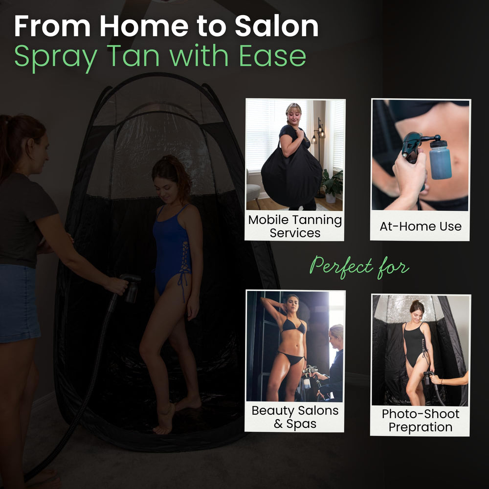 Reneebeautytan diseño profesional adaptable para salones o uso en casa.