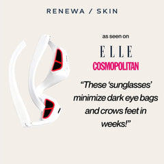 Renewa EyeLift, diseño ergonómico tipo gafas, para aplicación precisa en ojos.