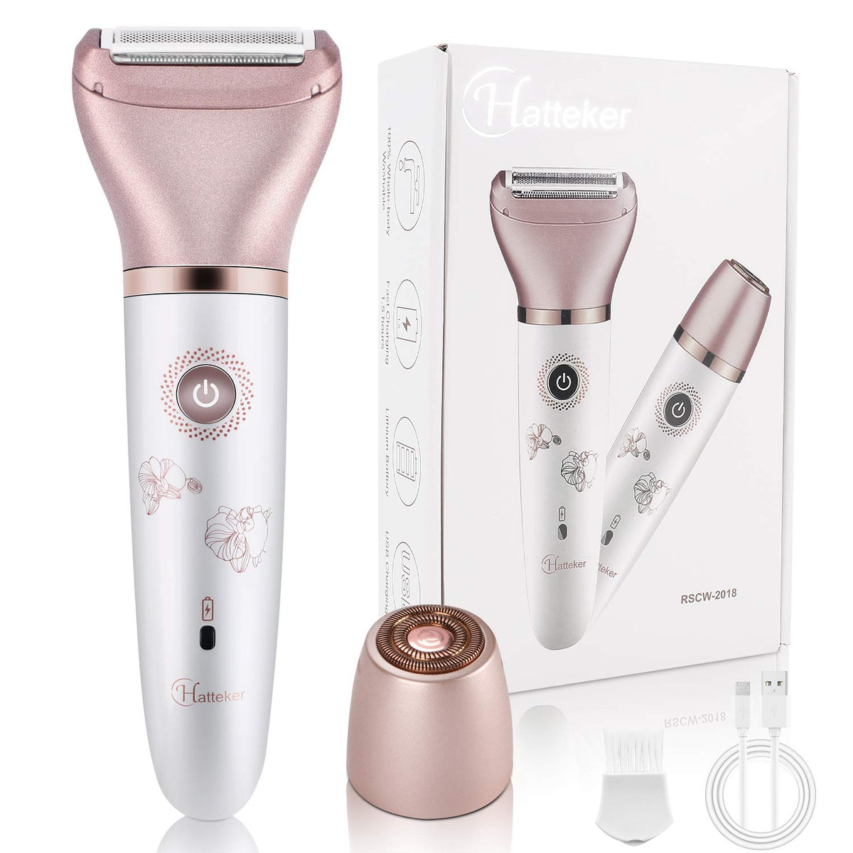 RenFox afeitadora eléctrica con cabezal facial, deslizamiento suave para piel sensible.