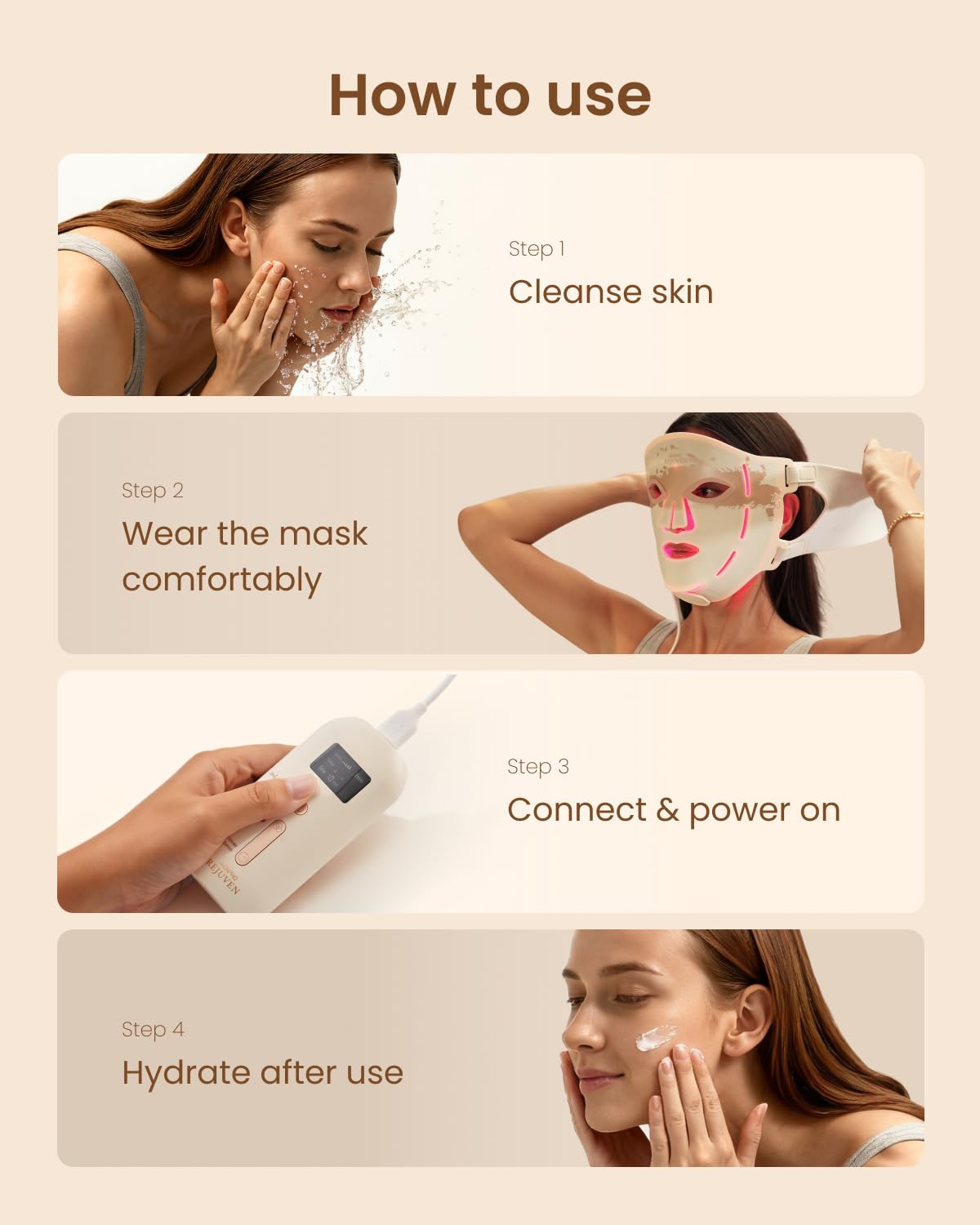 RENPHO diseño ligero de mascarilla sin cables