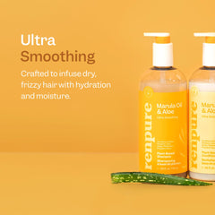 Renpure champú Marula Aloe: ingredientes naturales y suavizante para el cabello.