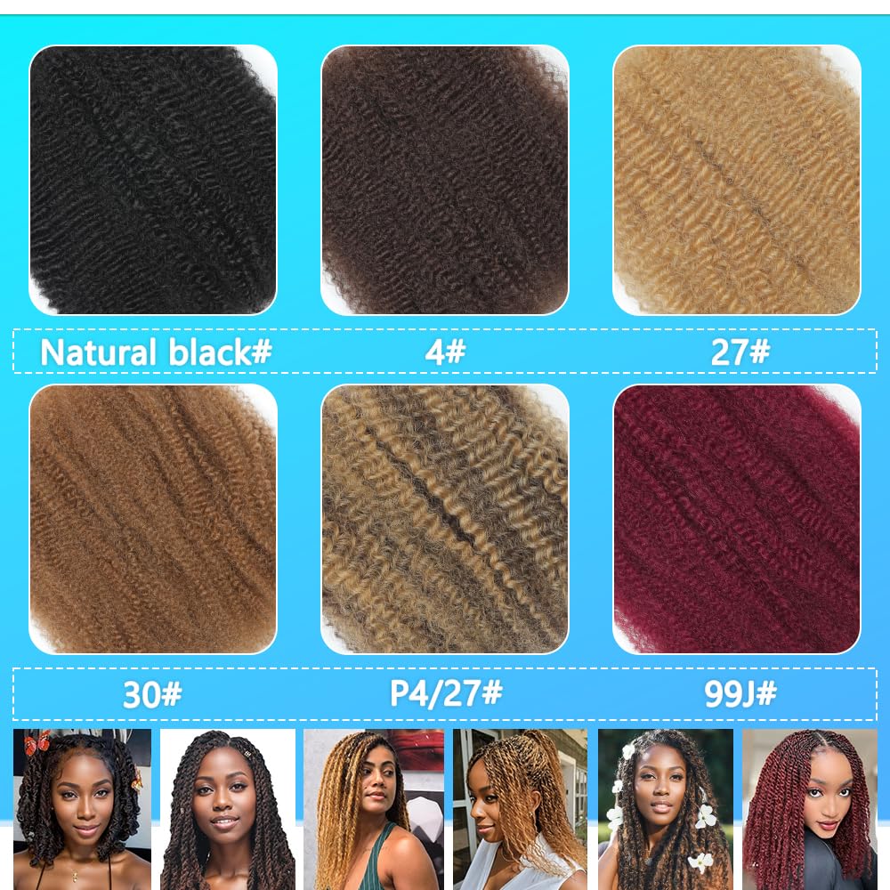 Renyarch cuidado cabello humano Afro Kinky, duradero y fácil.
