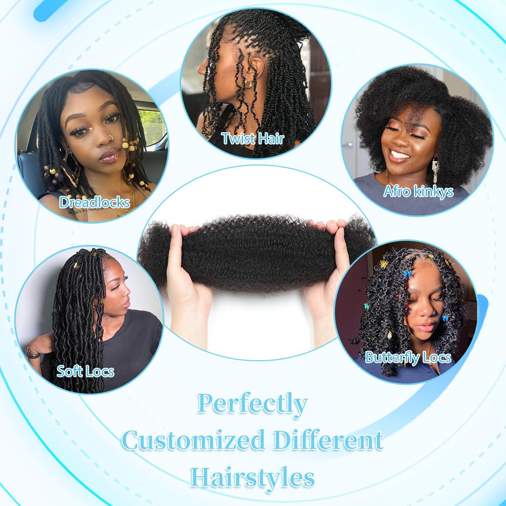 Renyarch dreadlocks extensions Afro Kinky 16-18 pulgadas para estilos.