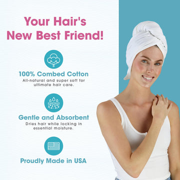 Hair RePear: toalla de secado rápido para cabello delicado y suave.