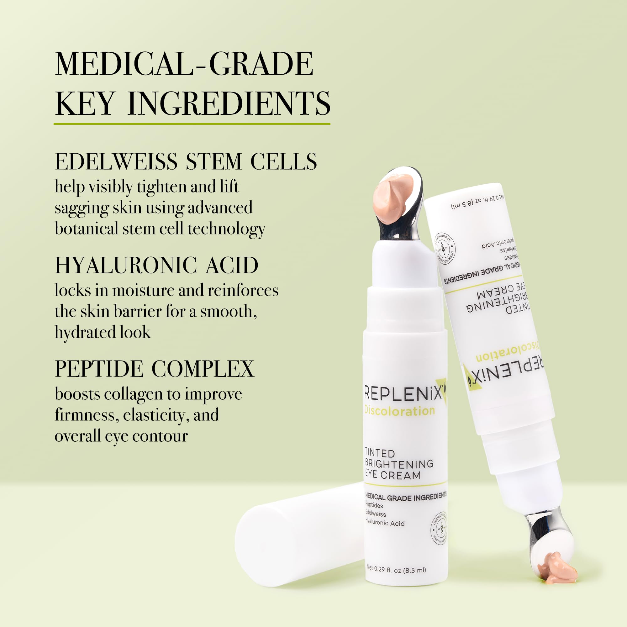 Replenix crema de ojos mejora firmeza y suavidad del contorno.