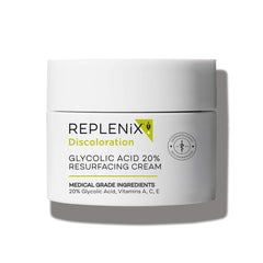 Replenix crema glicólico 20%: envase visible para un cuidado diario suave.
