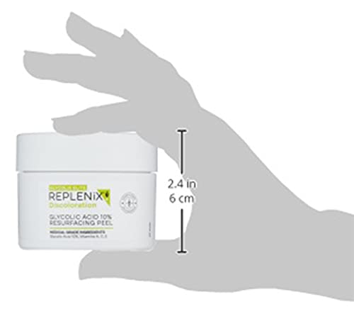Replenix Glycolic 10% – antes y después – mejora de tono posible.
