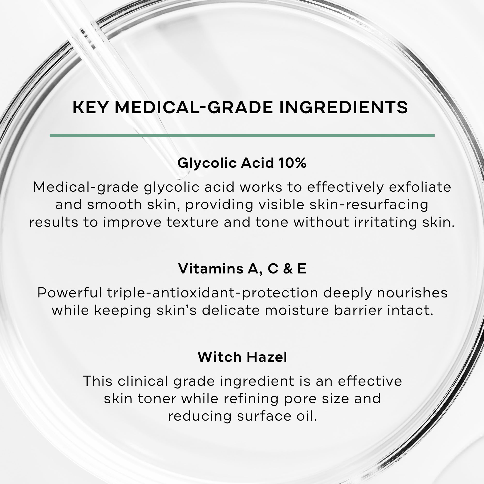 Aplicación suave con paños exfoliantes Replenix Glycolix Elite, piel uniforme.