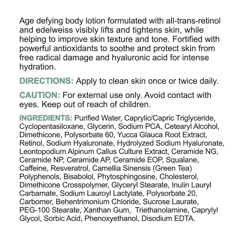 Replenix Retinol Smooth + Tighten: detalle de etiqueta que resalta tecnología de cuidado.