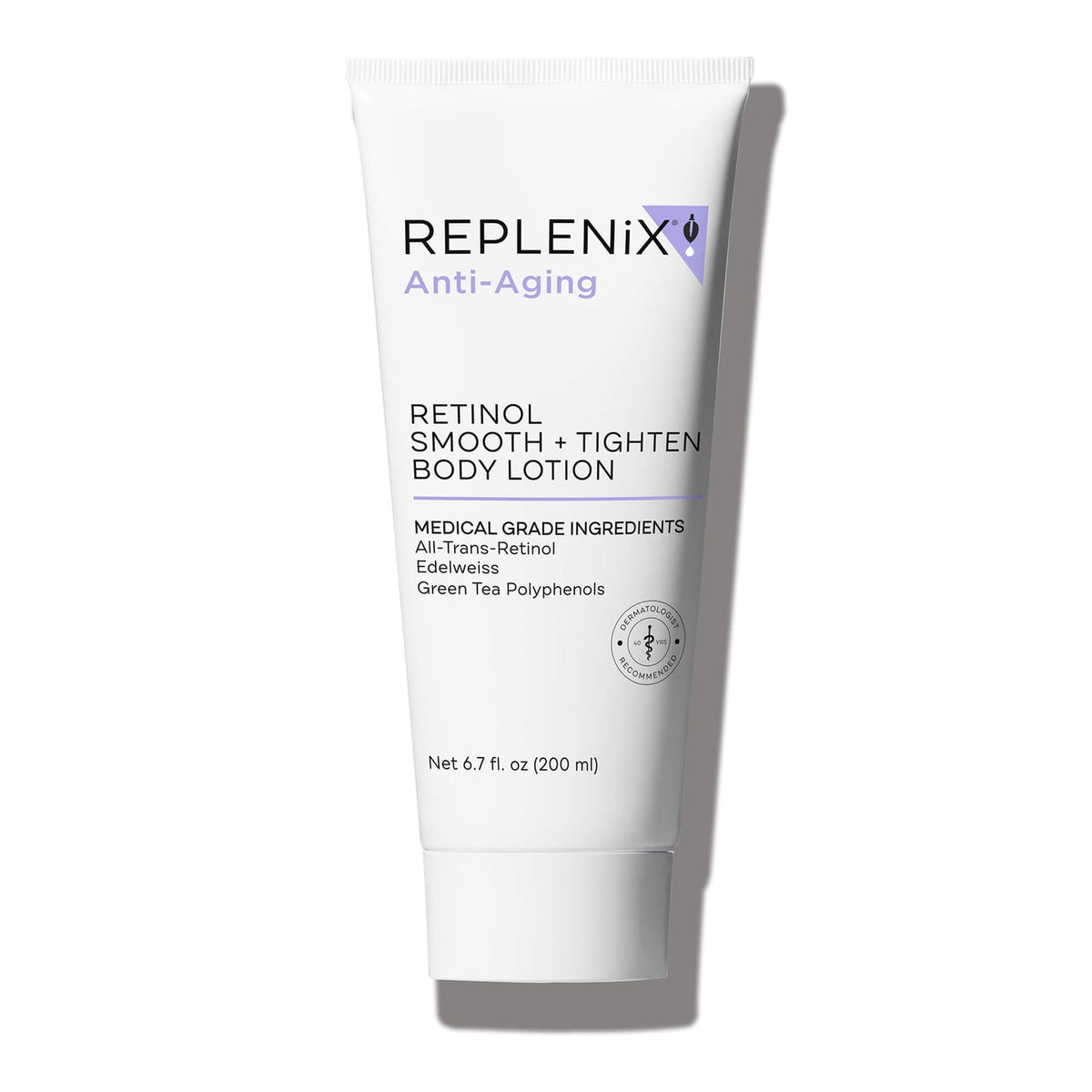 Replenix Retinol Smooth + Tighten: botella en primer plano para piel visiblemente más firme.