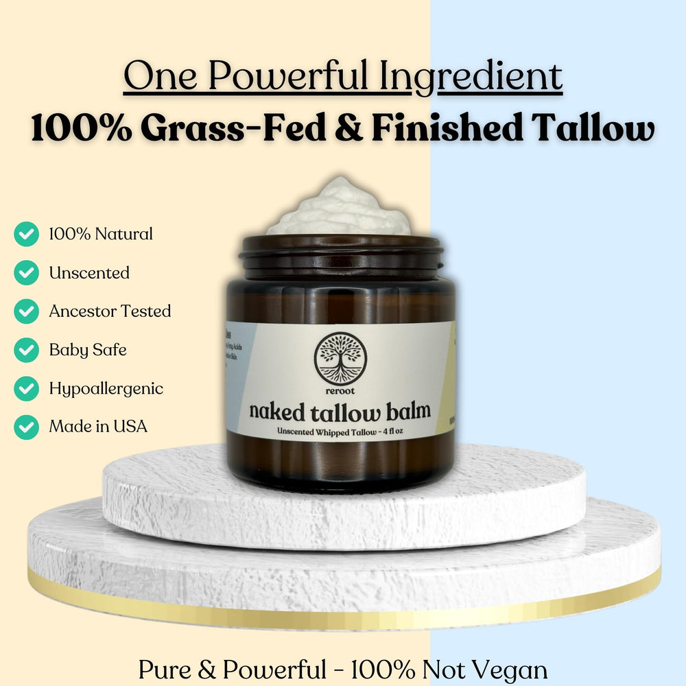 Reroot Organics baume au suif de boeuf lèvres — protection douce pour les lèvres