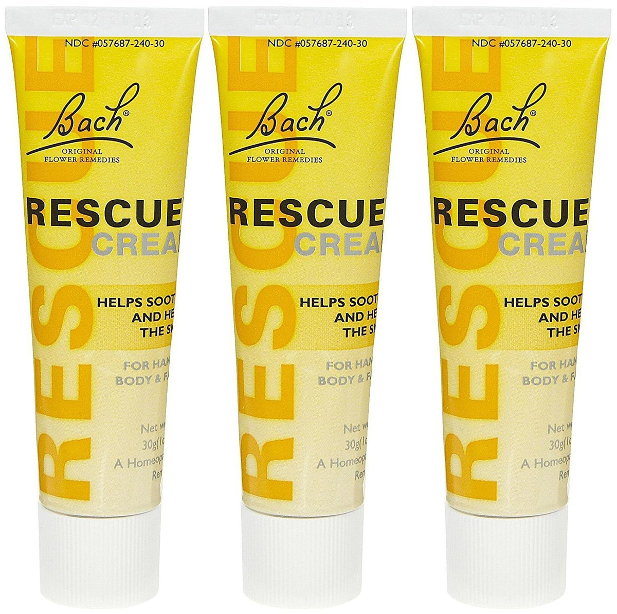 Crème Rescue pack 3, hydratation légère pour cheveux