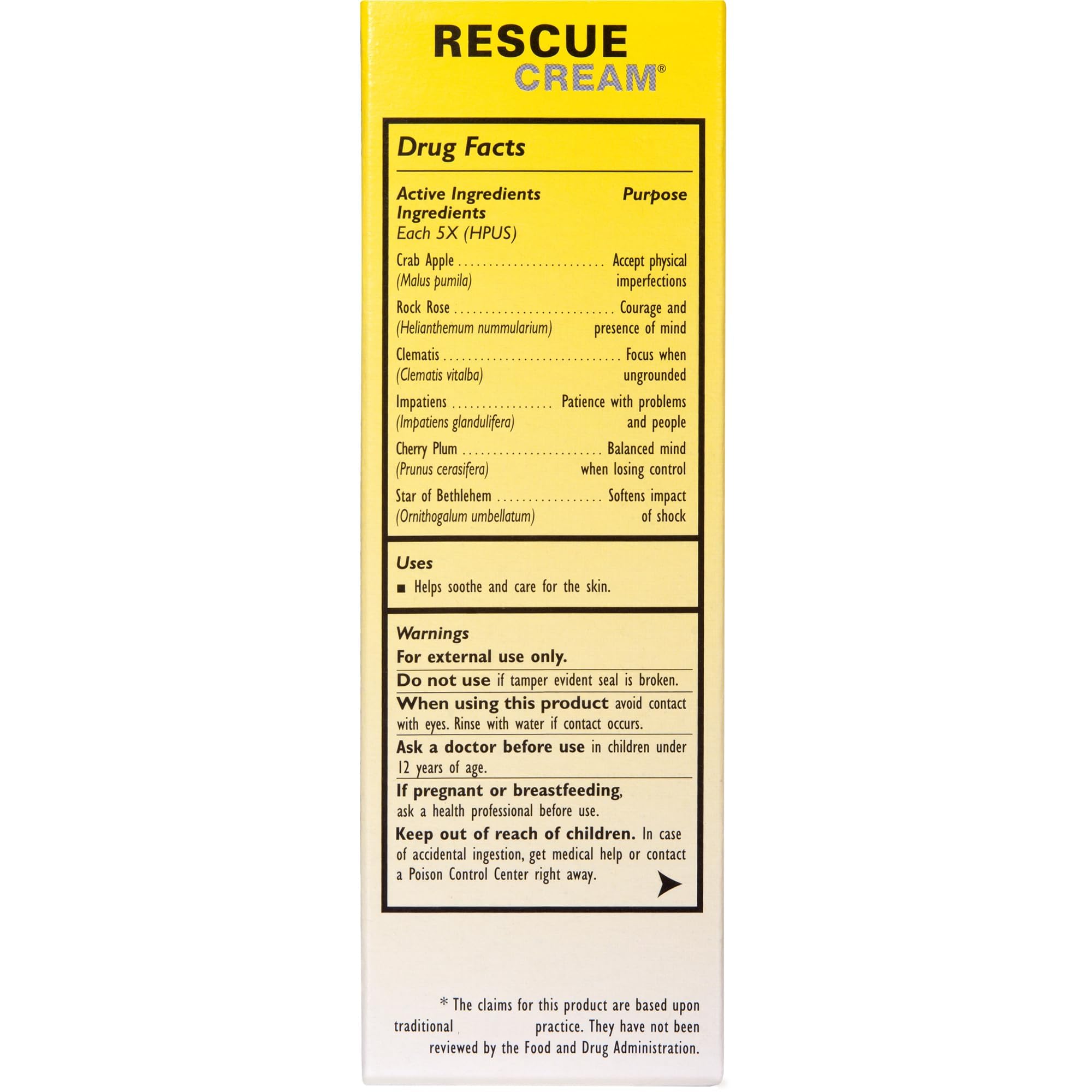 RESCUE Crema para cuerpo: nutrición suave para piel seca.