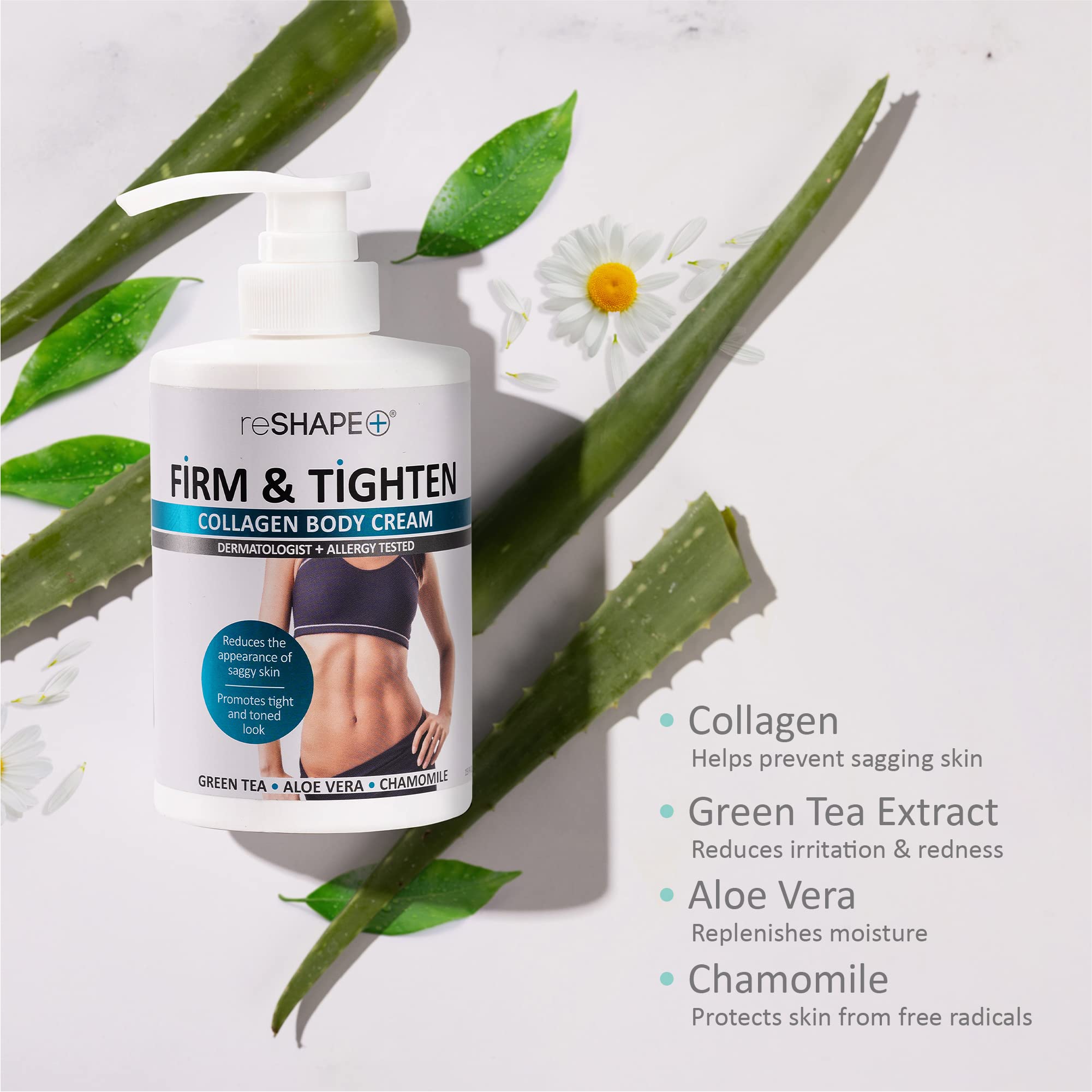 Reshape+ Crema Colágeno, brazos aplicando para piel elástica