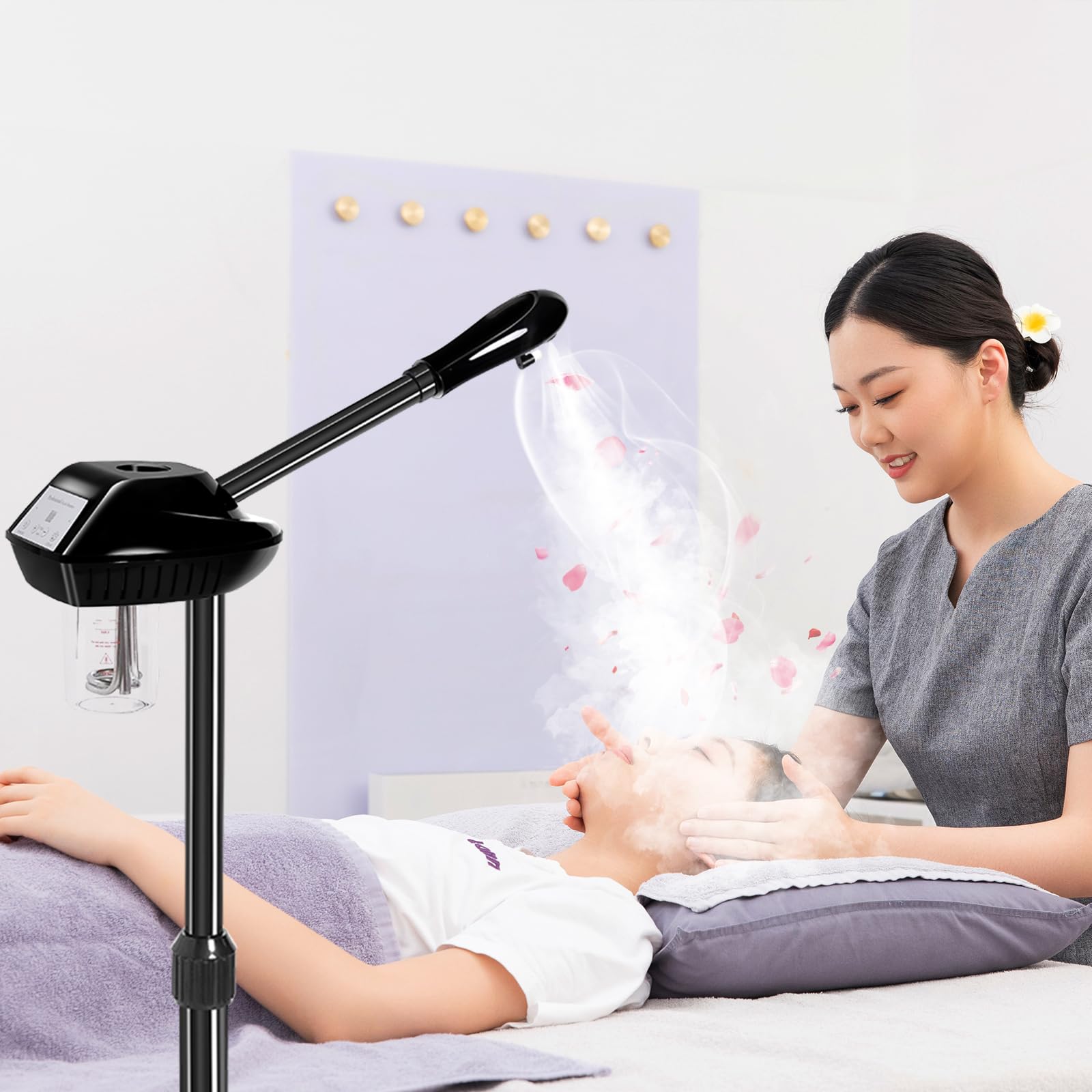 Retain Time vapor facial ruido bajo, uso discreto durante tratamientos.