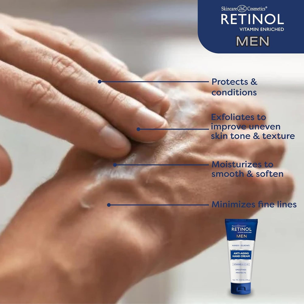 Retinol Crème Mains vitamine enrichie, soin anti-secheresse et douceur.