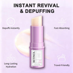 Stick de retinol para ojos, absorción rápida y eficacia en área sensible.