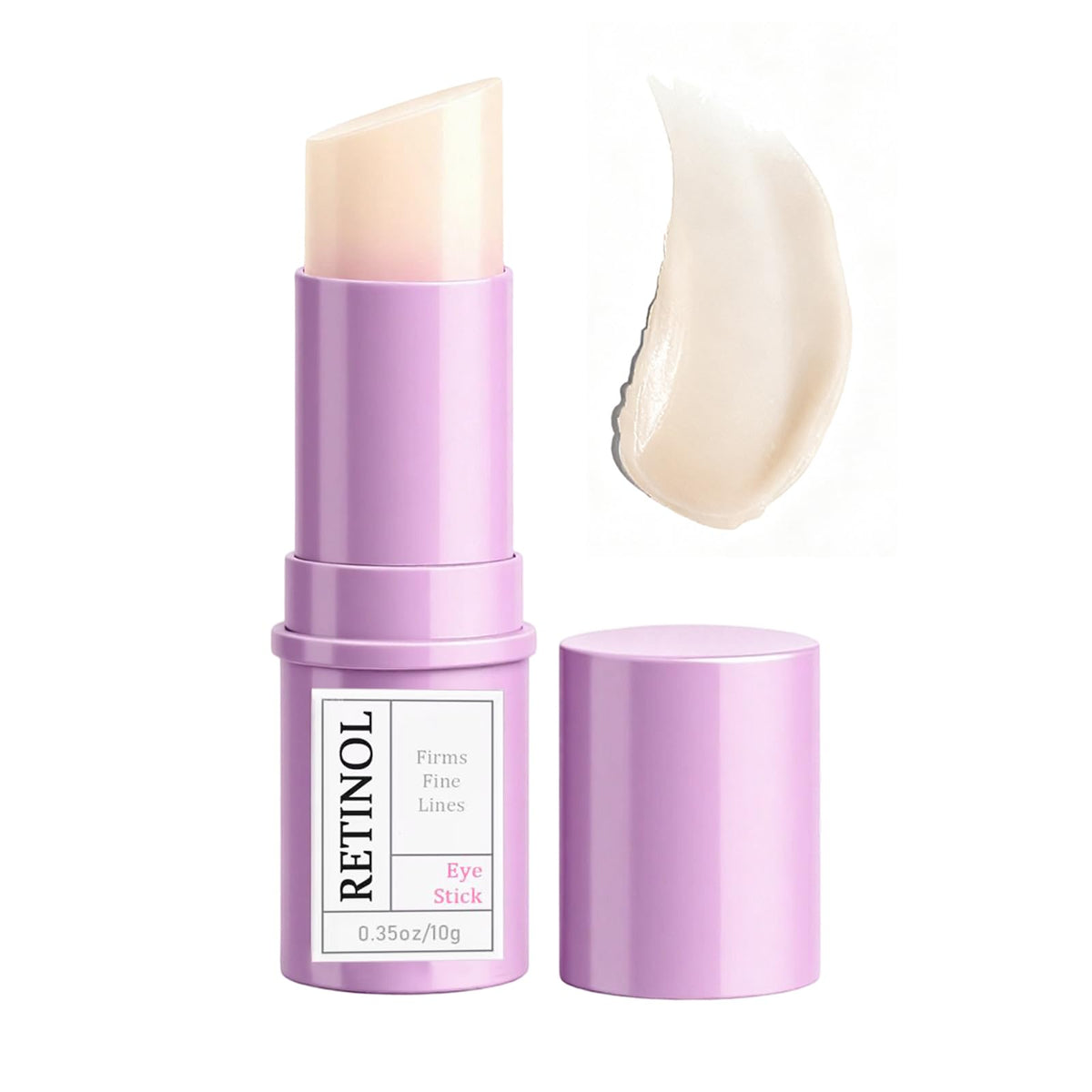Stick de retinol para ojos con aplicador portátil, ideal para retoques diarios.