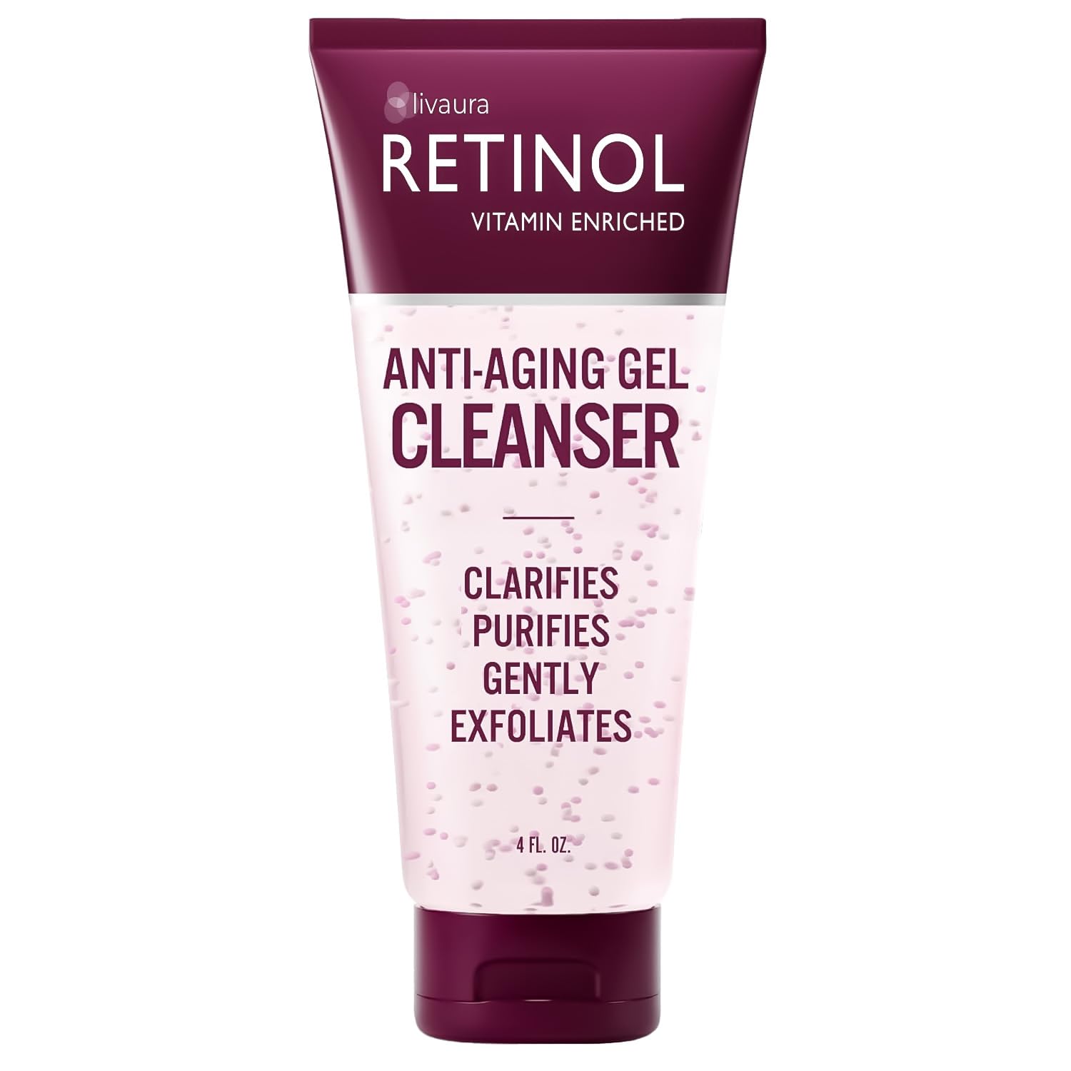 LIVAURA Retinol Gel Limpiador Antienvejecimiento limpia profundamente y prepara la piel.