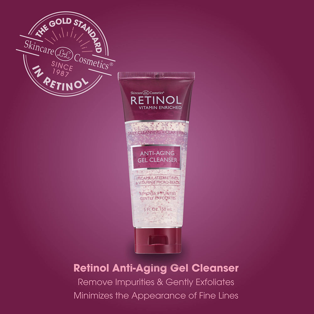 LIVAURA Micro-bolas rosadas encapsuladas con retinol y vitamina E para refinar la piel.
