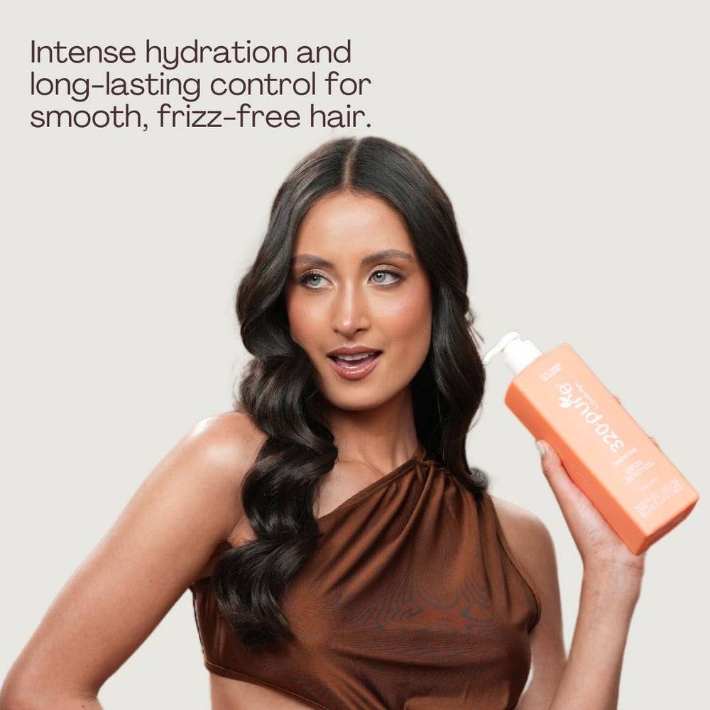 Rev320 320Pure Brillo satinado en el cabello tras aplicar el producto