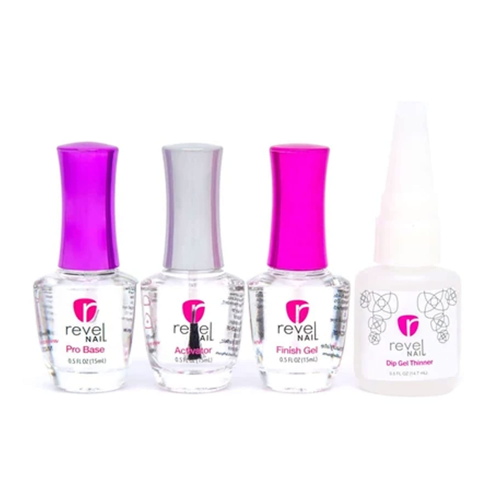 Revel Nail cáp­a-base en botella para una manicura suave y duradera
