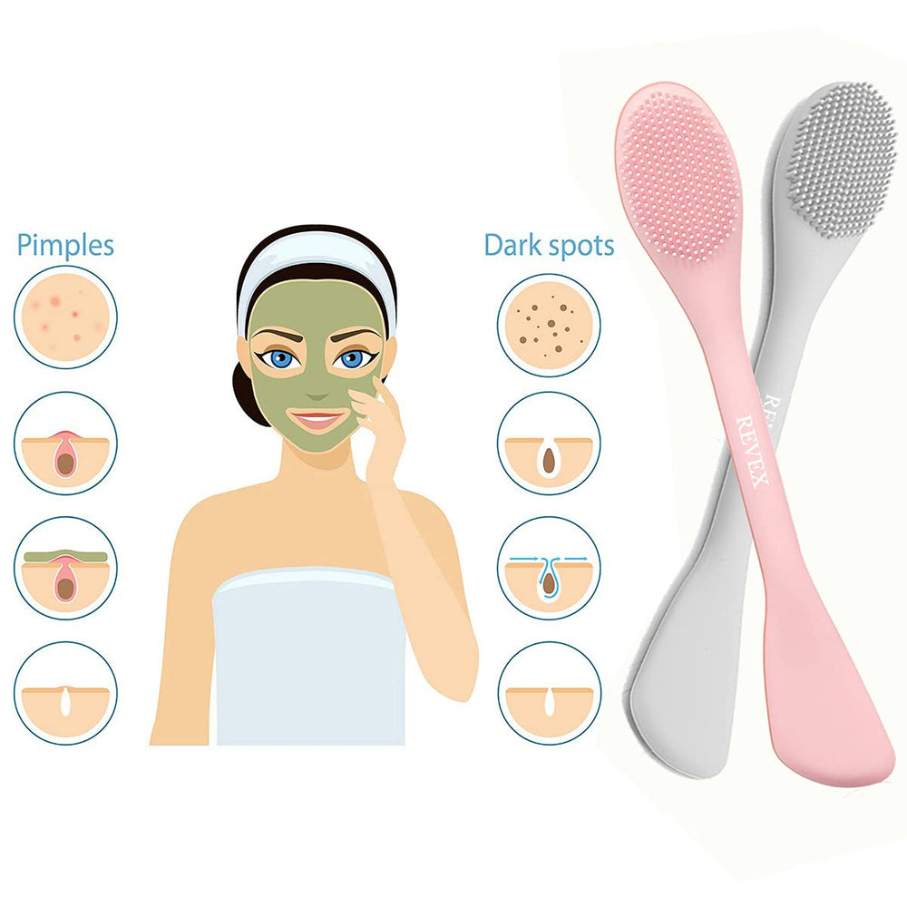 REVEX cepillo de limpieza facial de silicona para masaje y cuidado diario.