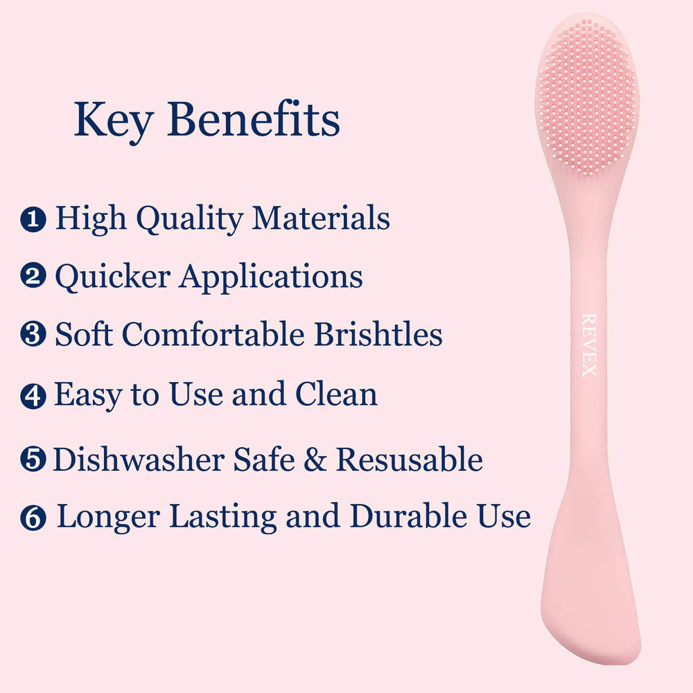 REVEX escobilla facial de silicona para exfoliar y limpiar los poros.