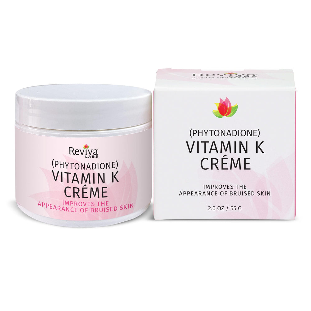Reviva Labs Vitamina K crema contusiones mejora la apariencia de la piel.