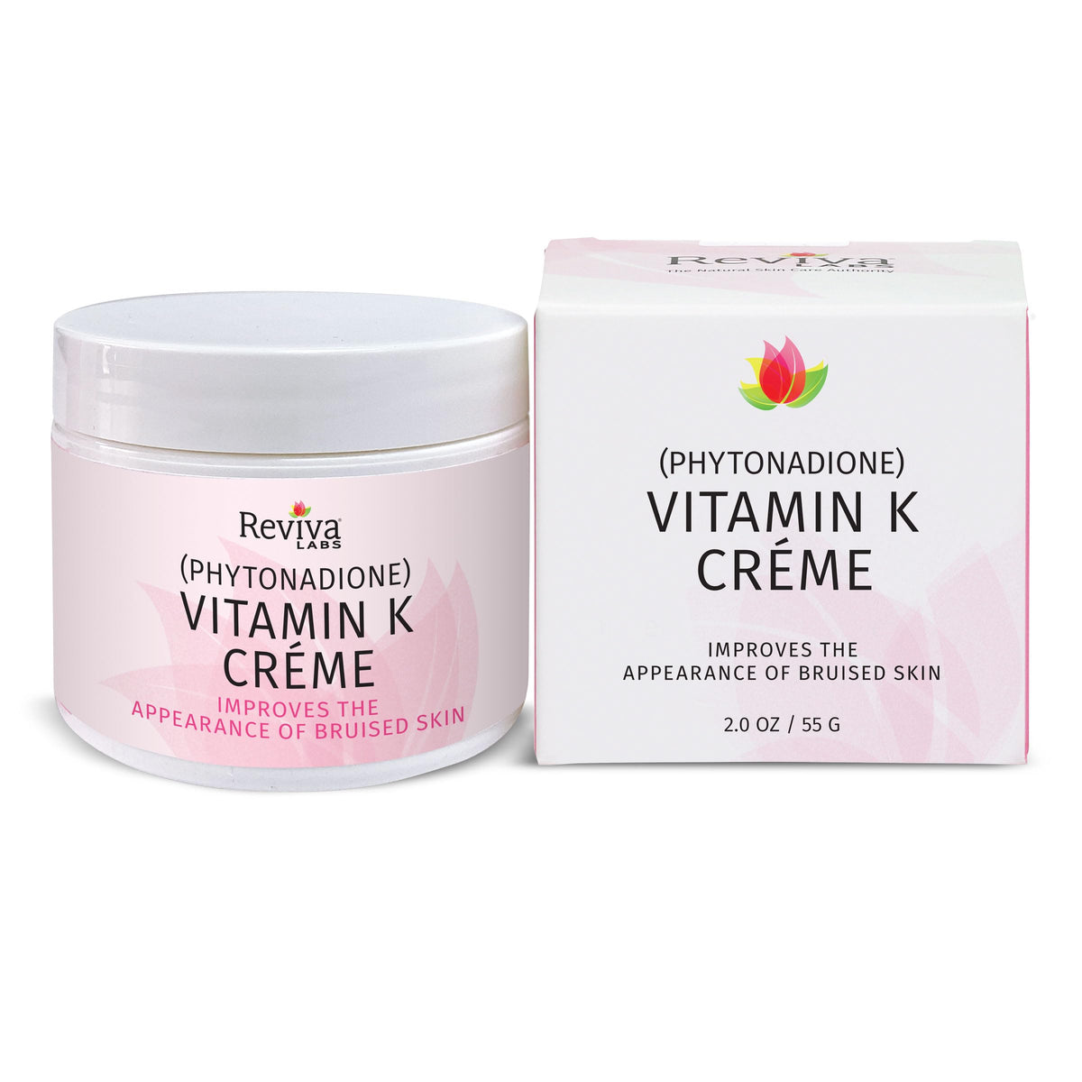 Reviva Labs Vitamina K crema contusiones mejora la apariencia de la piel.