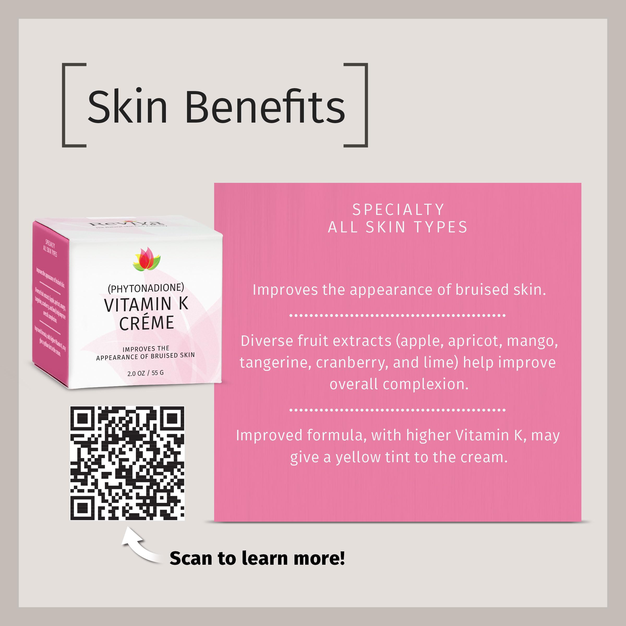 Reviva Labs Vitamina K crema textura suave facilita su aplicación.