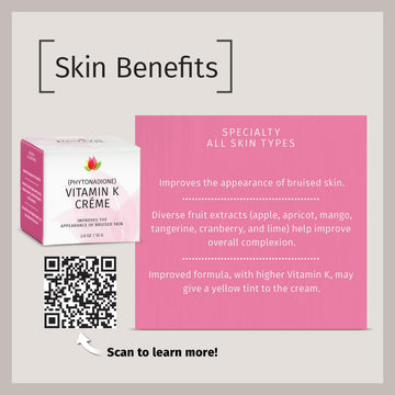 Reviva Labs Vitamina K crema textura suave facilita su aplicación.