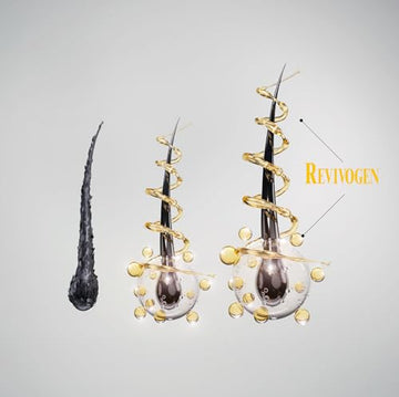 Revivogen MD Bio-Cleansing Shampoo espumoso, limpia el cuero cabelludo y residuos.