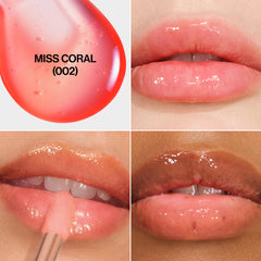 REVLON Aceite Labial Brillo Textura ligera desliza suavemente para labios hidratados y brillantes.