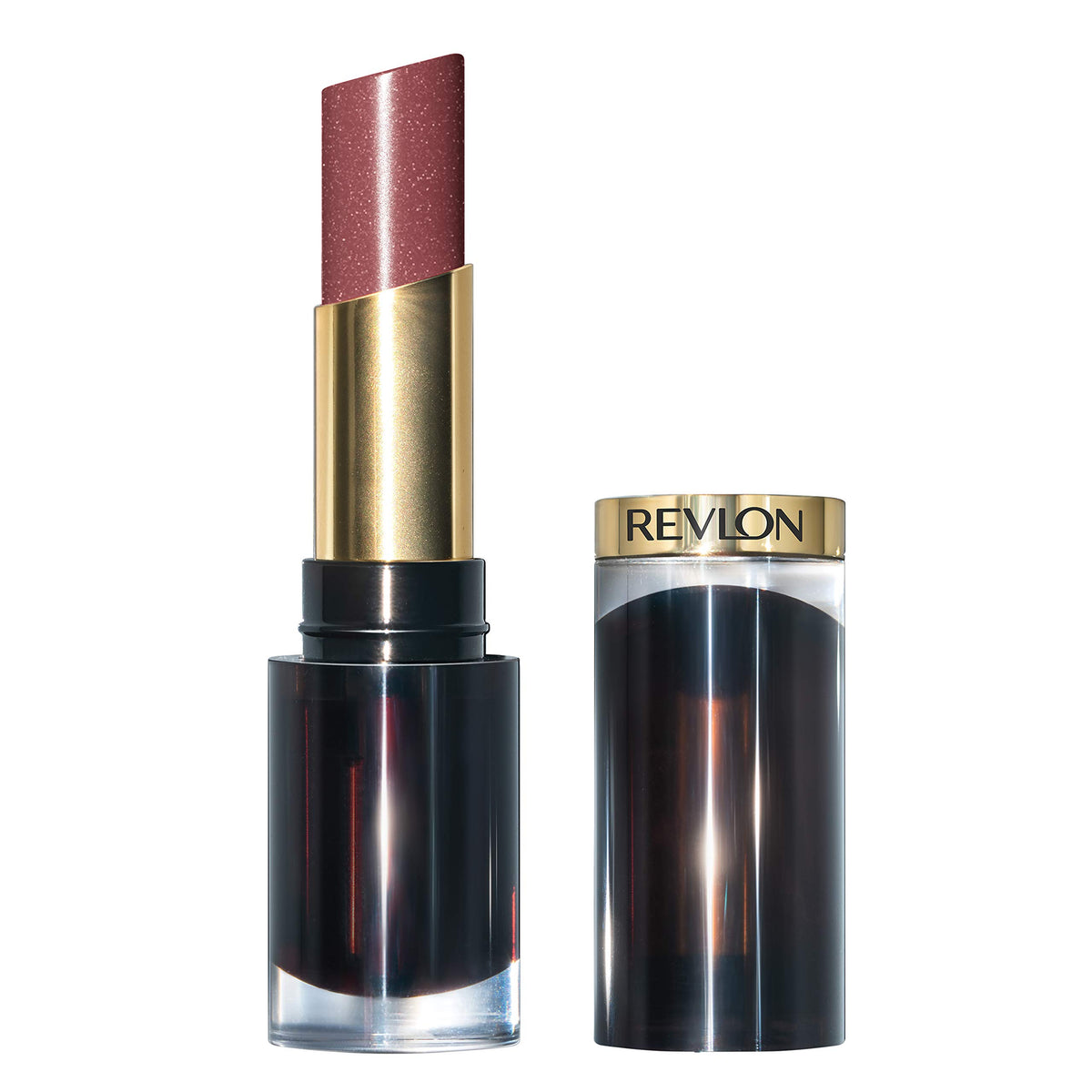 Revlon barra de labios 007 Glazed Mauve, brillo intenso para un look deslumbrante