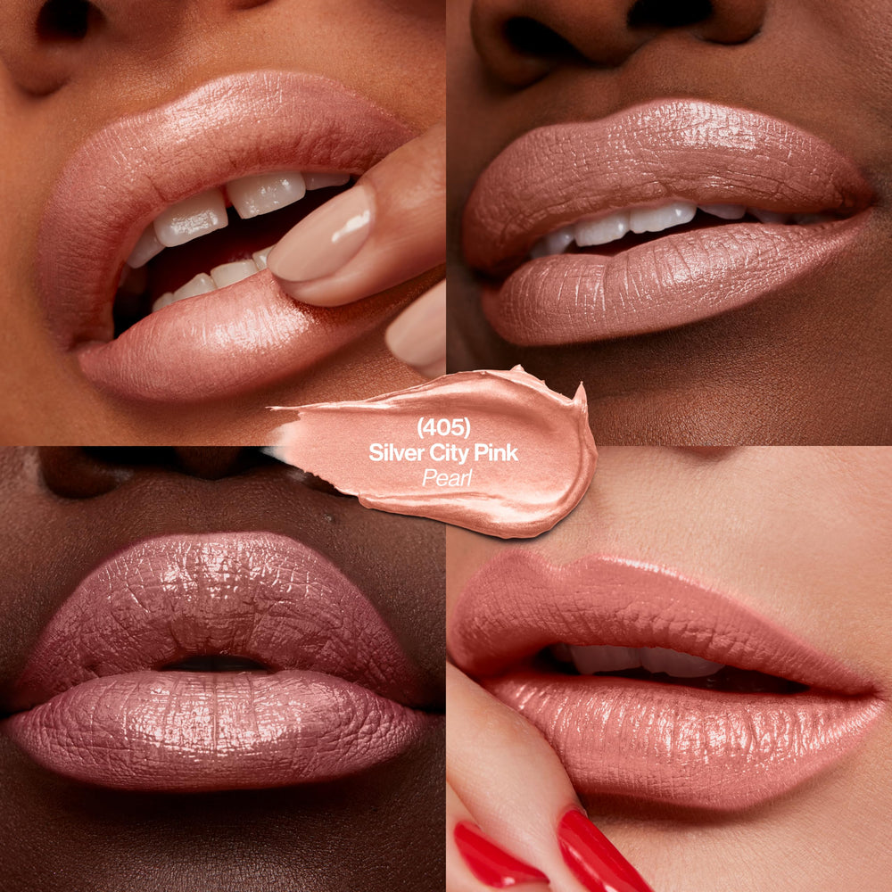 REVLON batón Super Lustrous aplicándose suavemente en labios