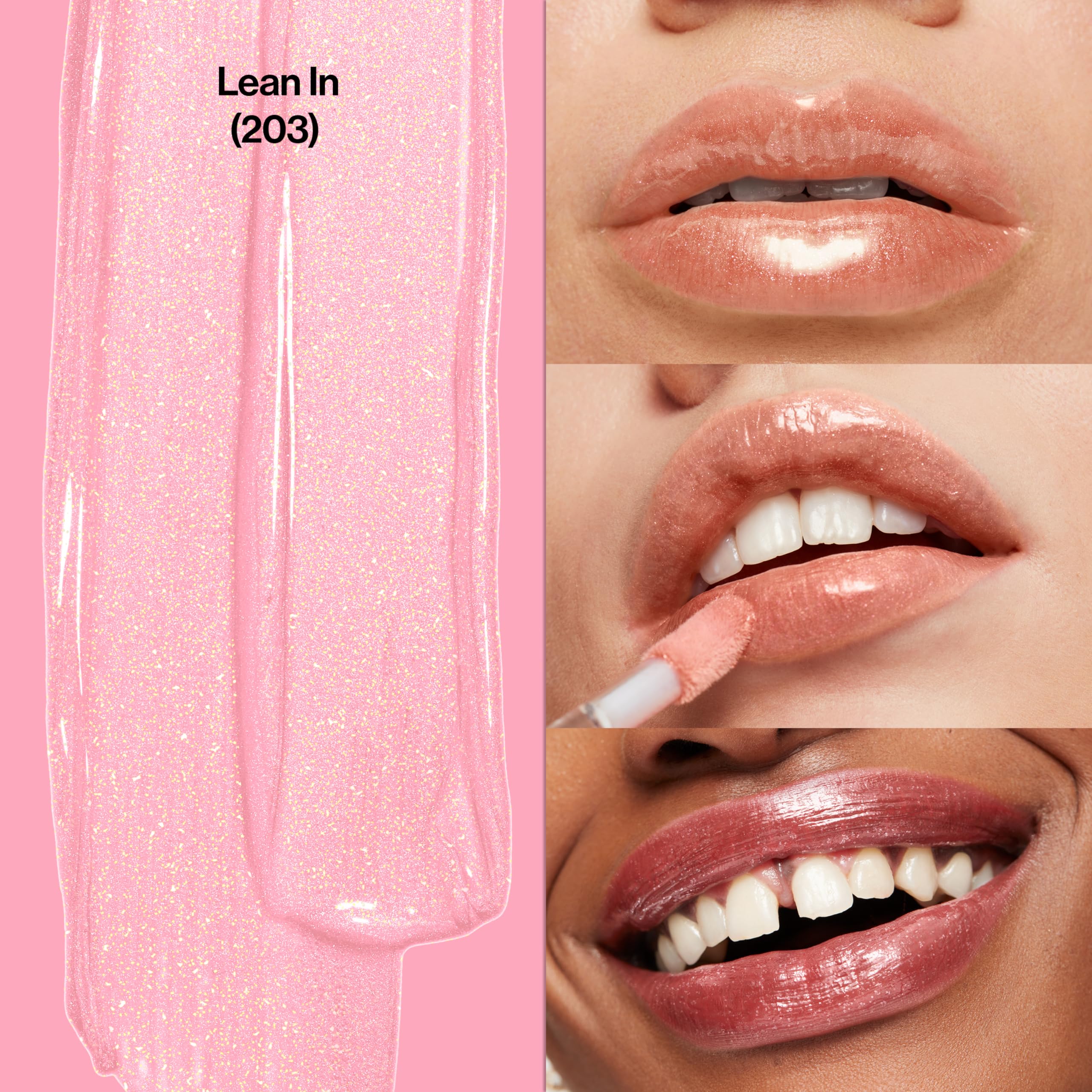 REVLON brillo labial sedoso para un acabado suave sin sensación pegajosa.