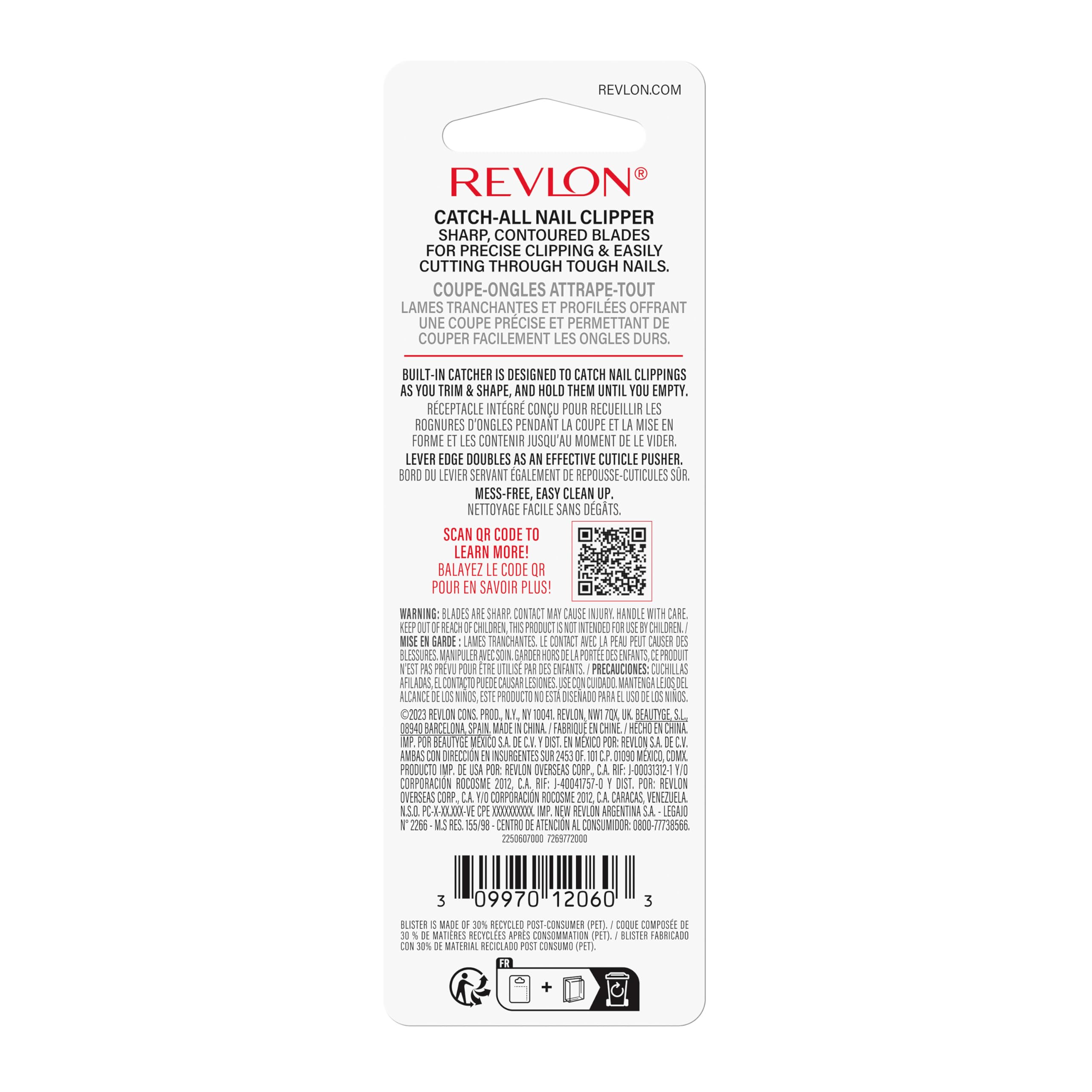 Limpieza fácil con REVLON Catch-All recogedor que recoge recortes