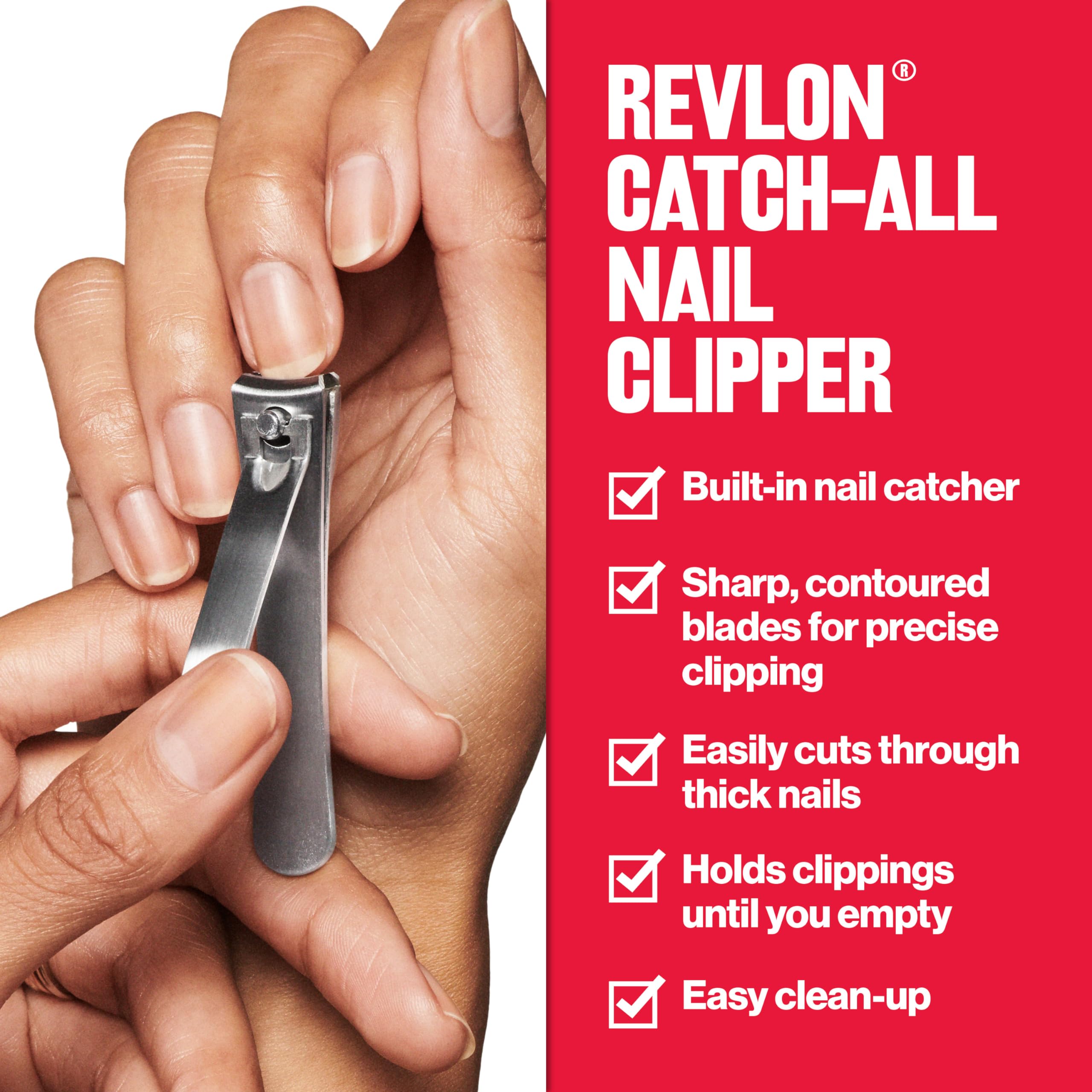 REVLON Catch-All recogedor de clips evita salpicaduras durante el recorte