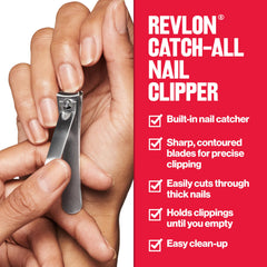 REVLON Catch-All recogedor de clips evita salpicaduras durante el recorte