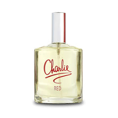 Empaque de caja de REVLON Charlie Red EDT, empaque original y sello de autenticidad.