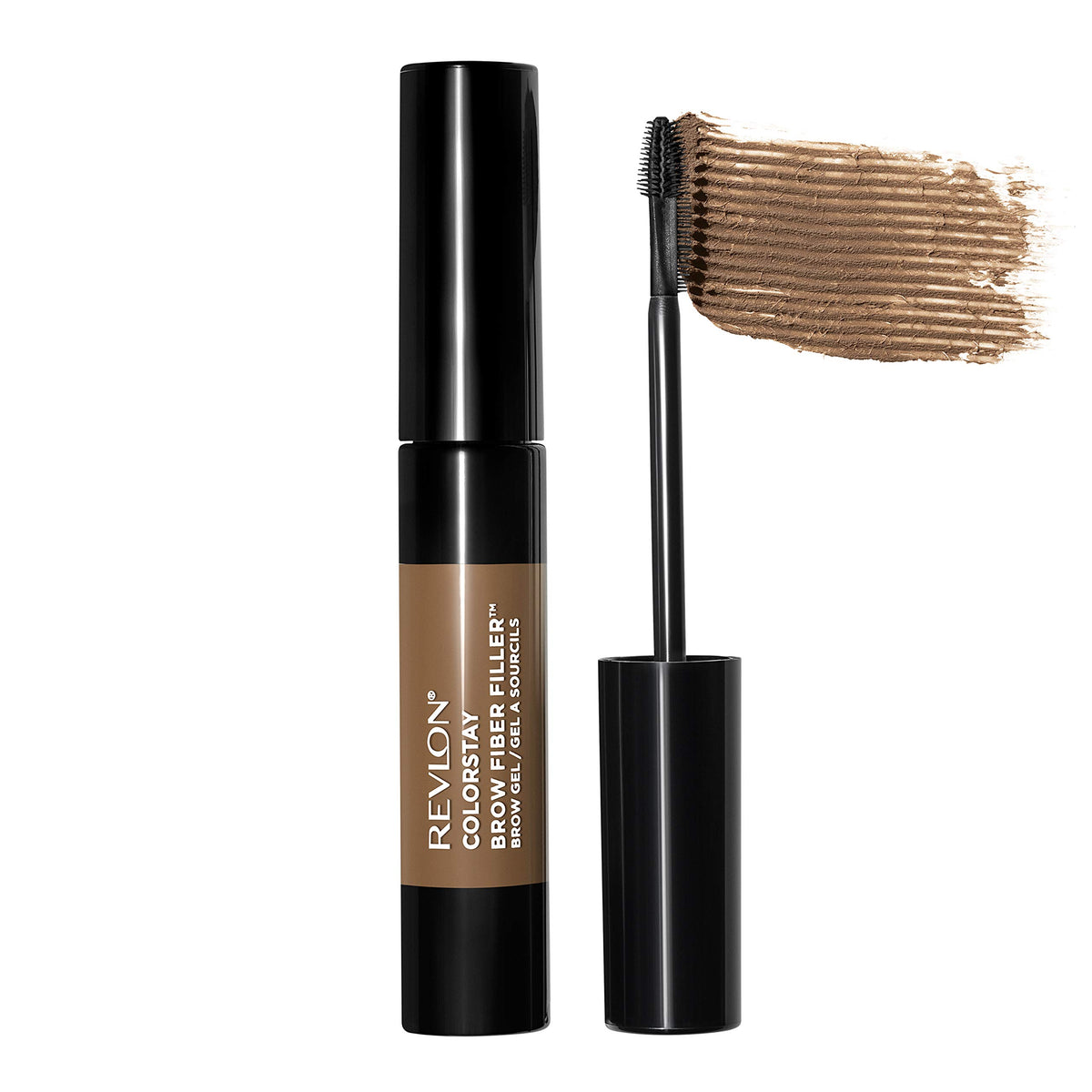 REVLON Color Stay Brow Fiber Filler con aplicador 2 en 1 para definir cejas