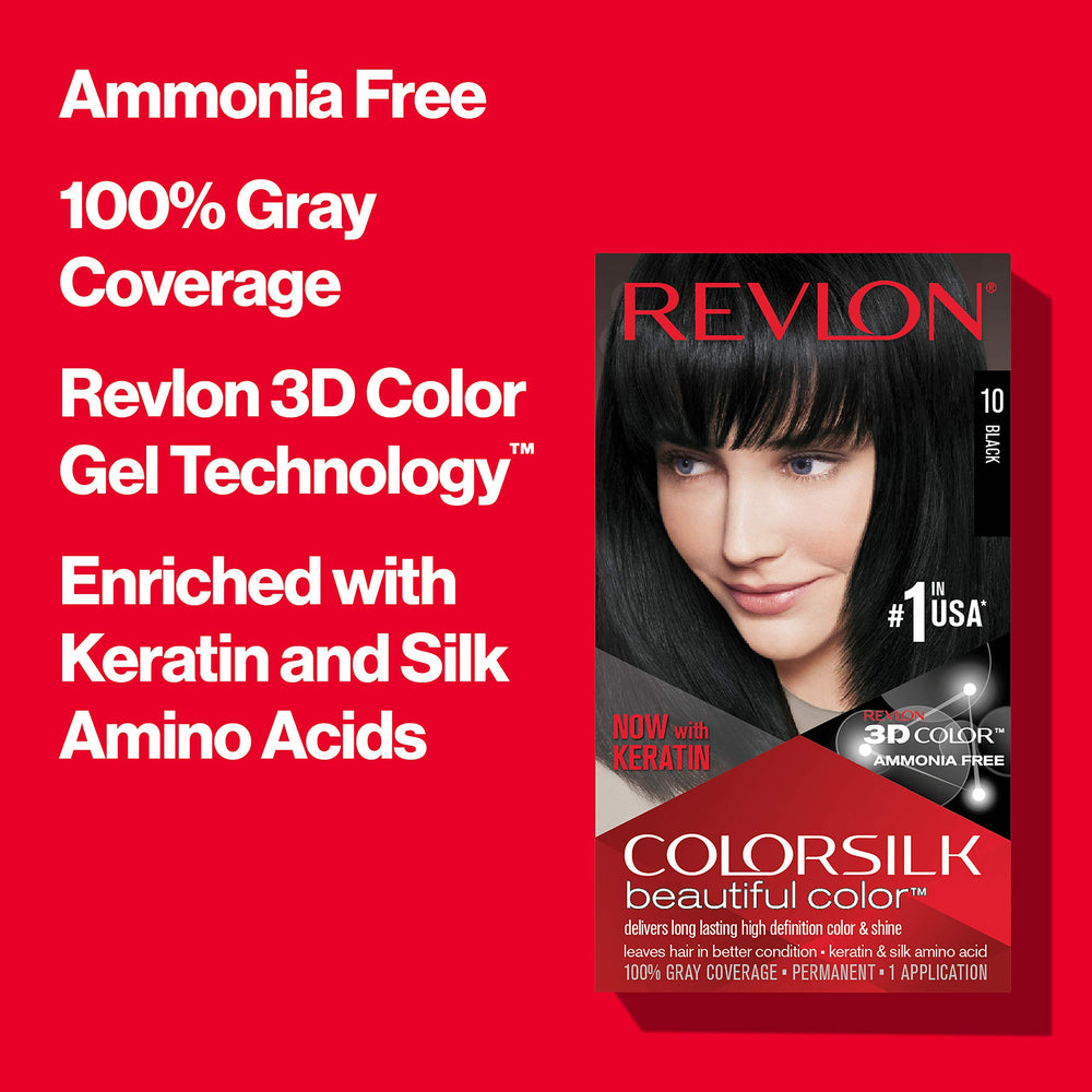 REVLON Colorsilk 51 Marrón Claro: etiqueta informa fórmula libre de amoníaco.