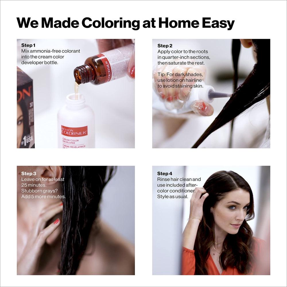 REVLON Colorsilk 51 Marrón Claro: protección ultravioleta para brillo más estable.