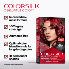 Revlon ColorSilk cobertura de canas 100% para color duradero.