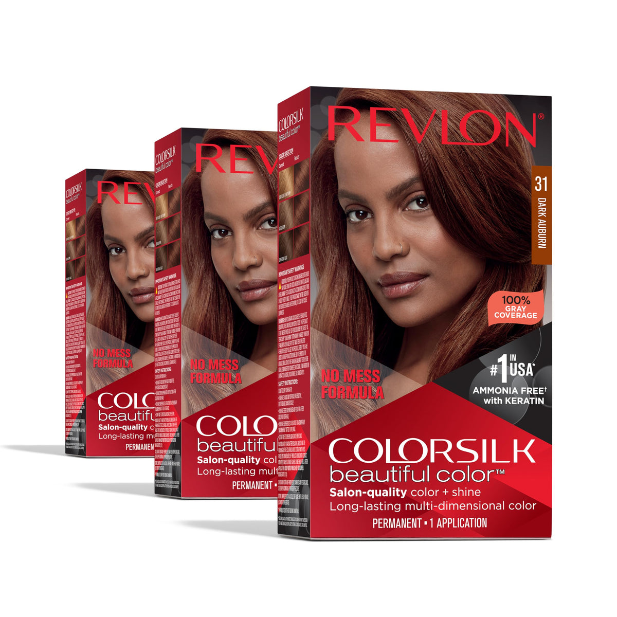 Revlon Colorsilk en caoba oscura para color duradero y brillo natural
