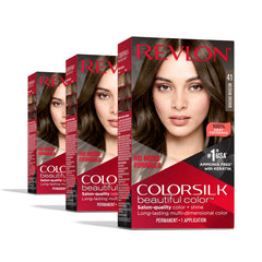 REVLON Colorsilk 41 Marrón Medio: kit de coloración sin amoníaco para cobertura y brillo