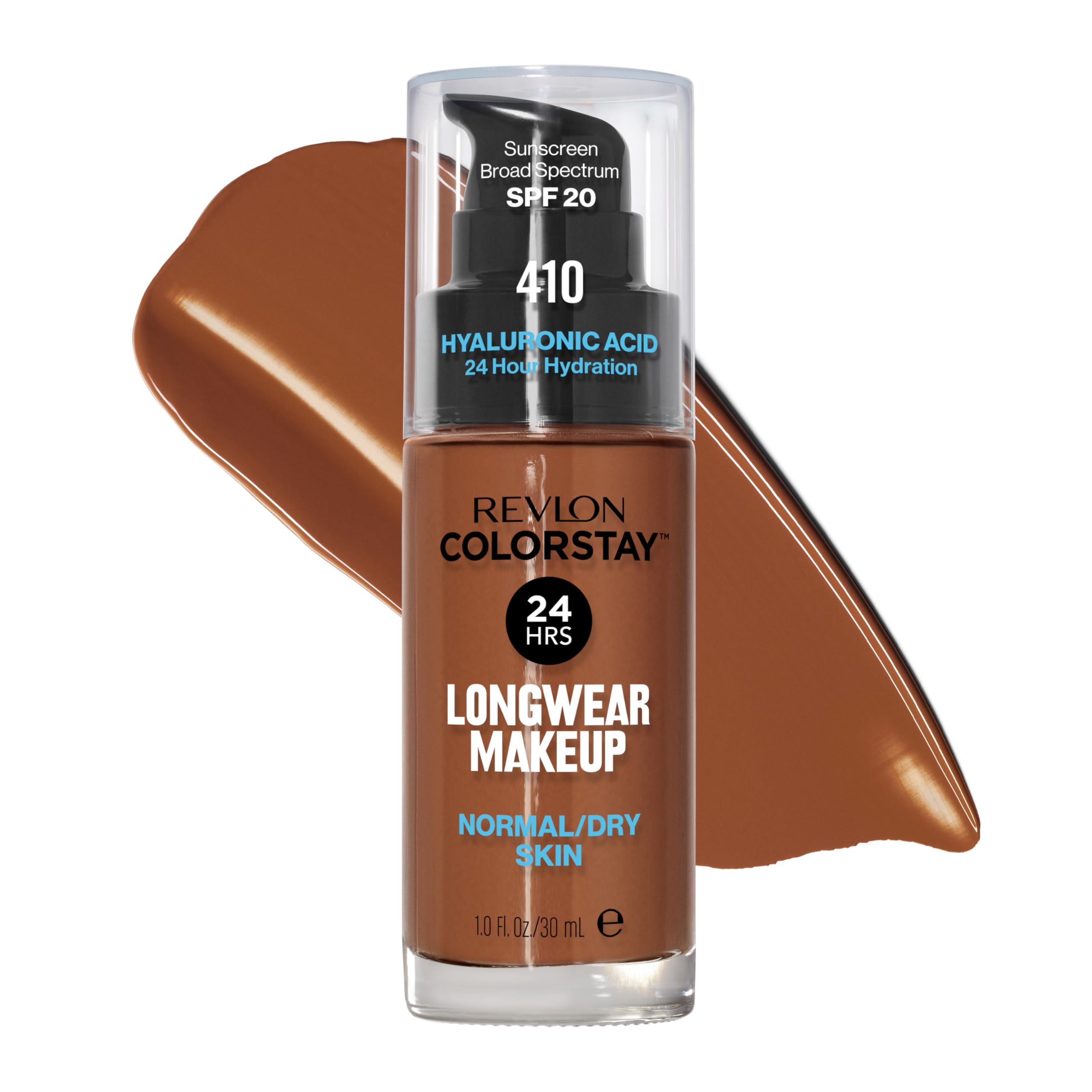 Revlon ColorStay base líquido, botella con bomba, cobertura duradera para Cappuccino