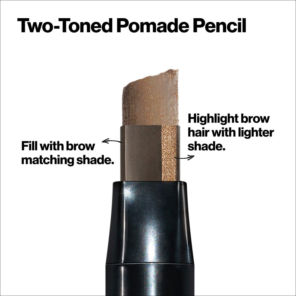 Muestra cejas revela color y efecto sutil de iluminación.
