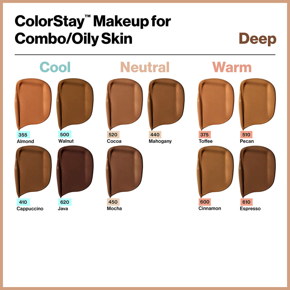 Revlon ColorStay: cobertura ajustable para igualar tono.